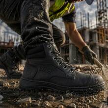 Men Industrial & Construction Boots - Black and White - View 4