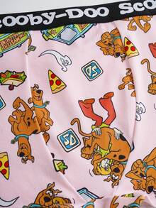 SCOOBY-DOO X SHEIN 大码女装品牌联名款文胸和内裤套装 - 粉色 - 查看 3