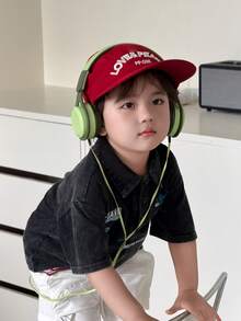 Hapijoa 男婴休闲二合一拼接长袖上衣 - 黑色 - 查看 3