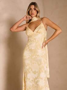 Enchnt Đầm hai dây dáng suông thanh lịch dành cho nữ - Màu vàng - Xem 6