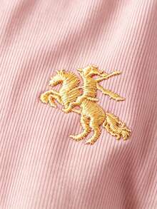 SHEIN LUNE 女款無袖刺繡白色上衣，休閒度假辦公穿搭，女士T恤背心 - 粉色 - 查看 7