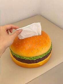 Hộp đựng khăn giấy hình bánh hamburger thiết kế retro sáng tạo, thích hợp cho gia đình, văn phòng, tiệc tùng, phòng tắm, quà tặng độc đáo, vật dụng cần thiết cho gia đình. - Nhiều màu - Xem 5