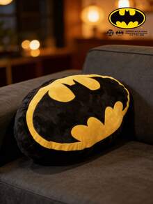 BATMAN X POKOJA LAND 1個柔軟蝙蝠造型靠墊，適用於床、沙發或露營，易於手洗，適合情人節、生日或週年紀念送給家人的貼心禮物 - 彩色 - 查看 3
