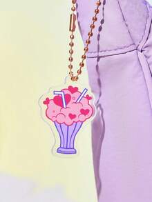 SHEIN X Care Bears 1 件装卡通图案印花装饰斜挎包，斜挎包，小包，适合旅行、通勤、外出等，适合学生、男女，图案为欢呼熊、分享熊 - 紫色 - 查看 7