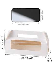 Set Of 10 Cake Roll Packaging Boxes With Transparent Windows-Ideal For Swiss Rolls, Cakes, Mousses, Towel Rolls, Pastries, And More. Perfect For Packaging Gifts For Weddings, Birthdays, Christmas, Halloween, And Other Holidays; Also Suitable For Storing Baking Supplies. - Multicolor - View 2