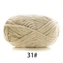 1 sợi len nhung mềm, khoảng 50g/cái, 60m/cái, sợi len đan thủ công dày vừa, sợi len đan polyester mềm mịn, thích hợp cho đồ thủ công tự làm, đan và móc khăn quàng cổ, mũ, giày dép, túi xách, miếng lót, búp bê, chăn, dép, các dự án móc thủ công (bao bì ngẫu nhiên) - Nhiều màu - Xem 24