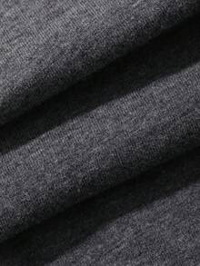 DAZY Women's Round Neck Solid Color Basic White Short Sleeve T-Shirt, Spring/Summer - Dark Grey - View 9
