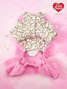 Care Bears X PETSIN 1 bộ quần áo cho thú cưng, áo liền quần dày dặn ấm áp mùa thu đông hình gấu bông thêu, có vòng chữ D để cố định, thích hợp cho mèo và chó. - Hồng - Xem 6