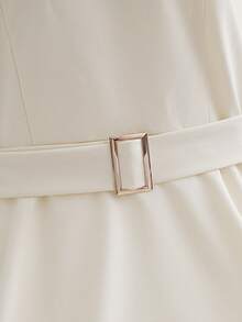 Franclia Váy midi nữ - Màu be - Xem 4
