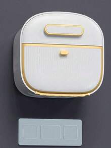Maximize Bathroom Space: Stylish Wall-Mounted Toilet Paper Holder - Waterproof, No Drill Required, With Convenient Drawer, Easy Self-Adhesive Installation, Bathroom Decor, Autumn Decoration - Multicolor - View 5