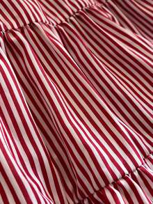 Glimmora Women's Red Plaid Street Style Tube Dress - Red and White - View 5