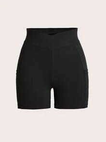 SHEIN LUNE 2pcs/Set Plus Size Women Solid Color Fitted Casual Leggings, Suitable For Summer Suitable For Going Out Women's Sportswear - Multicolor - View 11