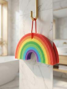 Joivida 1Pc/2Pcs/3Pcs High-Density Foam Material, Lovely Cartoon Rainbow Design, 3D Shower Sponge With Hanging Hole, For Bathroom Bathing And Skin Care, Comfortable Easy-Storage Daily Washing Tool - View 7
