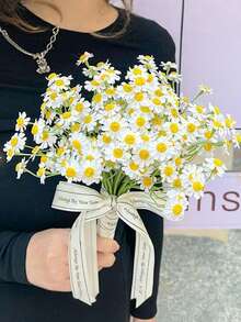 小白雏菊仿真花，2束/12支，每支10英寸，春季野花，适用于派对装饰、房间装饰、厨房、新娘、植物、咖啡角、婚礼装饰、婚礼、定制、办公室装饰、客厅装饰、装饰、情人节、礼物、生日、毕业、秋季装饰。 - 小雛菊 - 查看 5