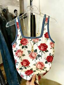 Resyla New Arrival Contrast Color Regular Fit Women Tank Top - Multicolor - View 2