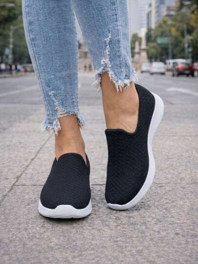 Tenis Slip-on de descanso para dama, suela confort deportiva, malla resistente transpirable y cómoda, forro suave. Ligeros y flexibles. Ideales para GYM, playa, casa, caminata y oficina.