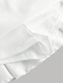 Girlism 两件套休闲褶皱腰A字裙和打底裤，青少年简约演唱会服装 - 粉色 - 查看 5