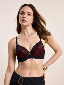 Bra Berkawat Renda Warna Kontras untuk Wanita, Cocok untuk Musim Panas - MultiWarna - View 4