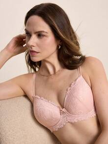 Hourtrue 3 pezzi/Set Reggiseno con ferretto in pizzo da donna, San Valentino per l'estate per l'estate - Multicolore - Visualizzare 13