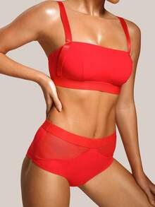 Barelissa 2pcs Soft & Comfortable Romantic Lingerie Set - Red - View 4