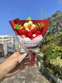 One Mini Artificial Flower, Comes With A Gift Bag, Perfect For Valentine's Day, Mother's Day, Or As A Souvenir. - Multicolor - View 7