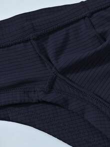 SHEIN Ropa interior tipo tanga sexy para hombres, lencería elástica y suave que revela - azul real - Ver 4