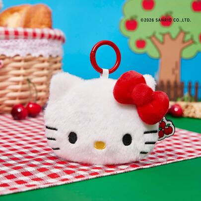 POKOJA LAND HELLO KITTY AND FRIENDS | 一款联名3D毛绒钥匙扣，造型可爱，经典设计，可挂在包包、钥匙链、书包等处，适合包括青少年和成人在内的所有年龄段的人。
