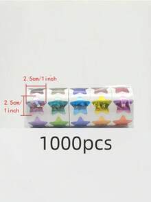 Joivida 1000 miếng dán hình ngôi sao ba chiều, miếng dán ngôi sao lấp lánh nhiều màu sắc, miếng dán ngôi sao bằng giấy bạc kim loại tự dính, miếng dán thưởng cho bảng hành vi, sổ kế hoạch, lớp học, đồ dùng học tập, đồ thủ công DIY, album ảnh lưu niệm, giảm giá tiệc sinh nhật, trang trí tựu trường, miếng dán trang trí tiệc, miếng dán trang trí quà tặng sinh nhật ngày lễ, miếng dán trang trí sổ sách. - Nhiều màu - Xem 3