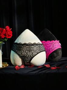 SpicyHot Bộ 2 chiếc quần lót ren xuyên thấu gợi cảm không đáy có dây xích - Nhiều màu - Xem 3