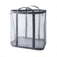 1Pc Large Capacity Collapsible Laundry Basket, Portable Space-Saving Multi-Function Mesh Laundry Hamper For Bathroom Bedroom Clothes Storage - Multicolor - View 7