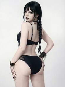 ROMWE Goth 女士比基尼套装 - 黑色 - 查看 2