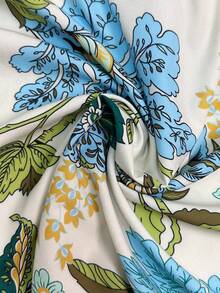 SHEIN JORESS Áo sơ mi nữ cỡ lớn, dệt in họa tiết, phong cách thường ngày, thích hợp cho kỳ nghỉ hè. - Nhiều màu - Xem 5