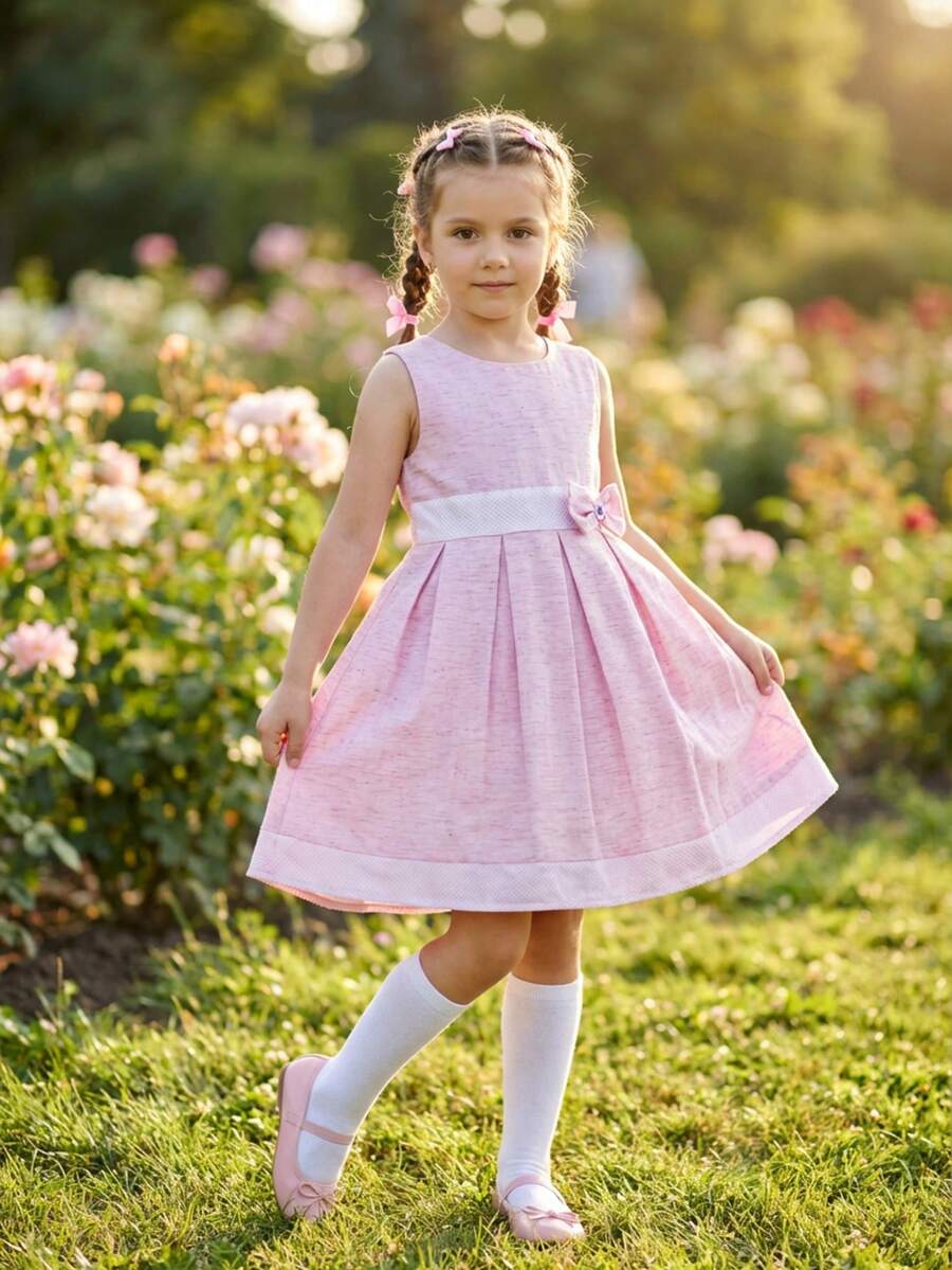 Vestido para niña estilo casual - Rosa - Ver 1