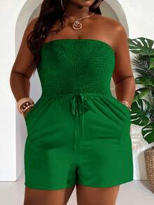 Slaydiva Jumpsuit Tanpa Lengan Ukuran Besar Kasual Warna Hijau Sage, Musim Panas, Boho, Liburan, Pakaian Pesta Festival Wanita, Rompi Gaya Barat Klasik - Hijau - View 8