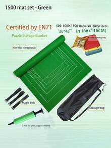 One Set Of Jigsaw Puzzle Storage Scroll Felt Puzzle Mat, Suitable For 1500-3000 Piece Adult Jigsaw Puzzles, Available In Black, Gray, Green And Other Sizes, Puzzle Accessories Included. - Multicolor - View 23