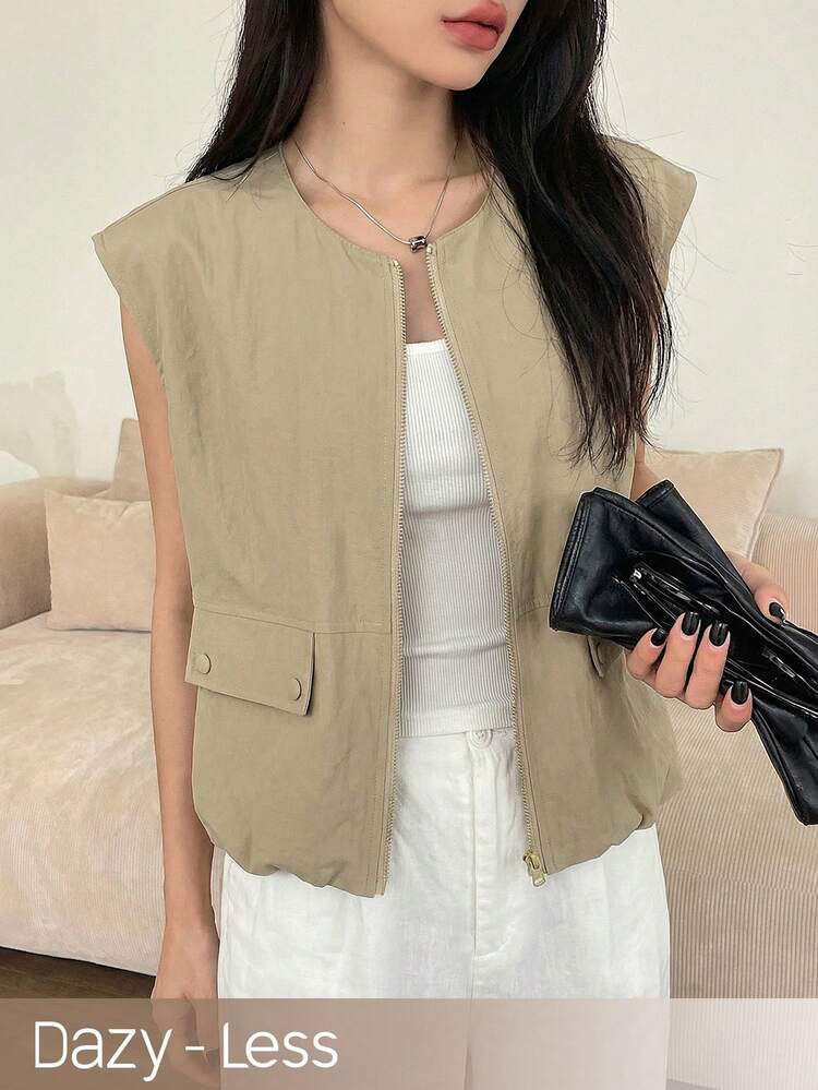 Summer New Loose Casual Sleeveless Vest, Business Casual Style For Women