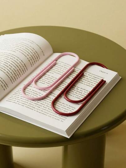 Joivida 1 cái/4 cái kẹp đánh dấu trang màu Dopamine, kẹp giấy hình kẹp sách dành cho học sinh, kẹp đánh dấu trang màu sắc tươi sáng dùng cho văn phòng phẩm trường học