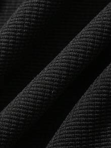 FRIFUL Kaos Wanita Kasual dengan Jahitan Kontras, Lengan Panjang Musim Semi/Musim Gugur - Hitam - View 3