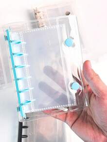 A7 Transparent Portable File Folder With Double Snap Design, Can Store Beautiful Photos, Can Be Used As Photo Album, Money Saving, Stationery, Notebook, Sticker Book, Office Supplies, School Supplies, Back To School - Multicolor - View 24