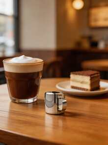 Haus Hana 1pc Stainless Steel Latte Art Cup/Extraction Cup Perfect For Milk Frothing & Coffee Decorations, Ideal For Home Or Cafe Use - Multicolor - View 5
