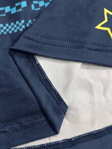 Glimmora 2000SY2K 印花女式 V 领修身短袖 T 恤，哥特风格，适合日常穿着、通勤、派对、聚会和返校场合。 - 彩色 - 查看 4