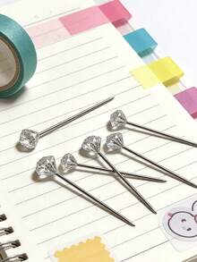 Ghim đầu pha lê dùng làm trang sức - Ghim xâu hạt 5cm/7.1cm, 50/100/200 chiếc, vật liệu may vá thủ công tự làm. - A - Xem 4