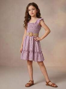 Vestido para niña estilo casual - Rosa - Ver 1