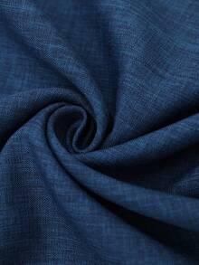 EMERY ROSE Women's Casual Navy Blue Bohemian Style High-Waisted Pleated Tassel Wrap Skirt - Navy Blue - View 8