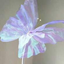 Large Artificial Butterfly Decor, Inch 3D Giant Butterfly Party Decorations White Butterflies Wall Decoration For Wedding Baby Shower Birthday Garden - Multicolor - View 23