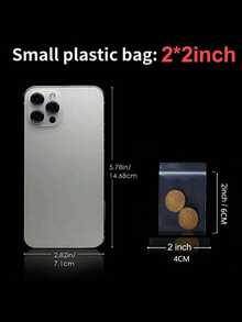 100 كيس بلاستيكي شفاف قابل لإعادة الإغلاق بسحاب، سماكة 2 ميل، حاويات تخزين، أكياس بلاستيكية قابلة للإقفال الذاتي للعملات والبراغي والأشياء الصغيرة والمجوهرات والوجبات الخفيفة والهدايا لحفلات الزفاف والعيد الميلاد وحقائب هدايا الحفل والراعيات - أبيض - مشاهدة 13