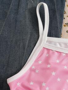 这款少女背心采用粉色搭配白色，并印有小星星图案，看起来可爱迷人又时尚。非常适合旅行、日常穿着、上学以及各种场合。 - 彩色 - 查看 6