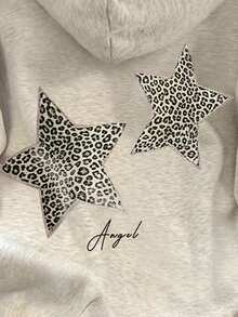 INAWLY 女士休闲宽松落肩卫衣秋季女装 - 淺灰色 - 查看 6