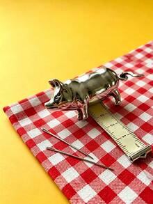 Zazumi 1Pc/2Pcs Vintage Style Pig Mini Tape Measure, Portable Retractable Measuring Tape, Super Practical - multicolor - View 7
