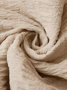 SHEIN Holidaya 刺绣领无袖系带纹理面料女士连体裤 - 杏色 - 查看 8